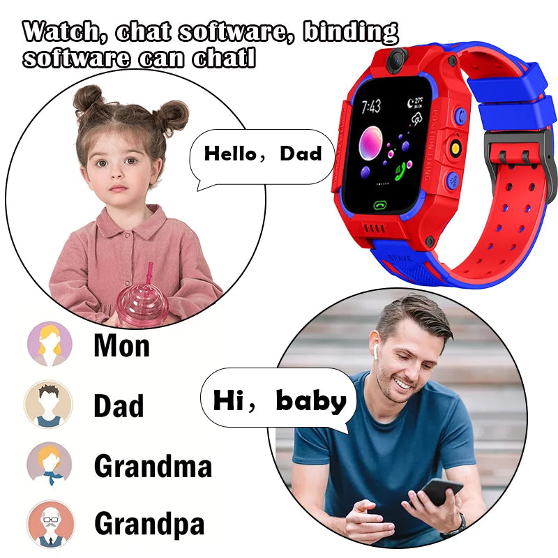 Children's Smart Watch Girl Boy-Smart Watch Children's Watch Age 4-12 Years Old, Intelligence Learning Game Camera Micro Chat Al