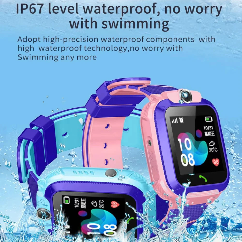 Children's Smart Watch Kids Waterproof SOS Antil-lost Phone Watch Voice Chat 2G SIM Card For Boy Girl Smartwatch Gift