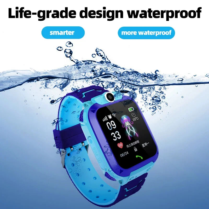 Kids Smart 2G Call Phone Watch Waterproof Mother Children GPS Monitor Boy Girls SOS Child Sports Digital Watches Tracker