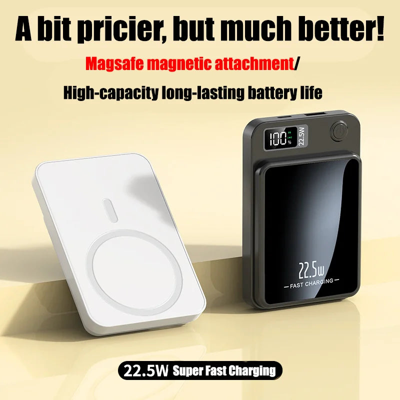 Xiaomi 2024 New 100000mAh Wireless Power Bank Magnetic Qi Portable Powerbank Type C Mini Fast Charger For iPhone Samsung