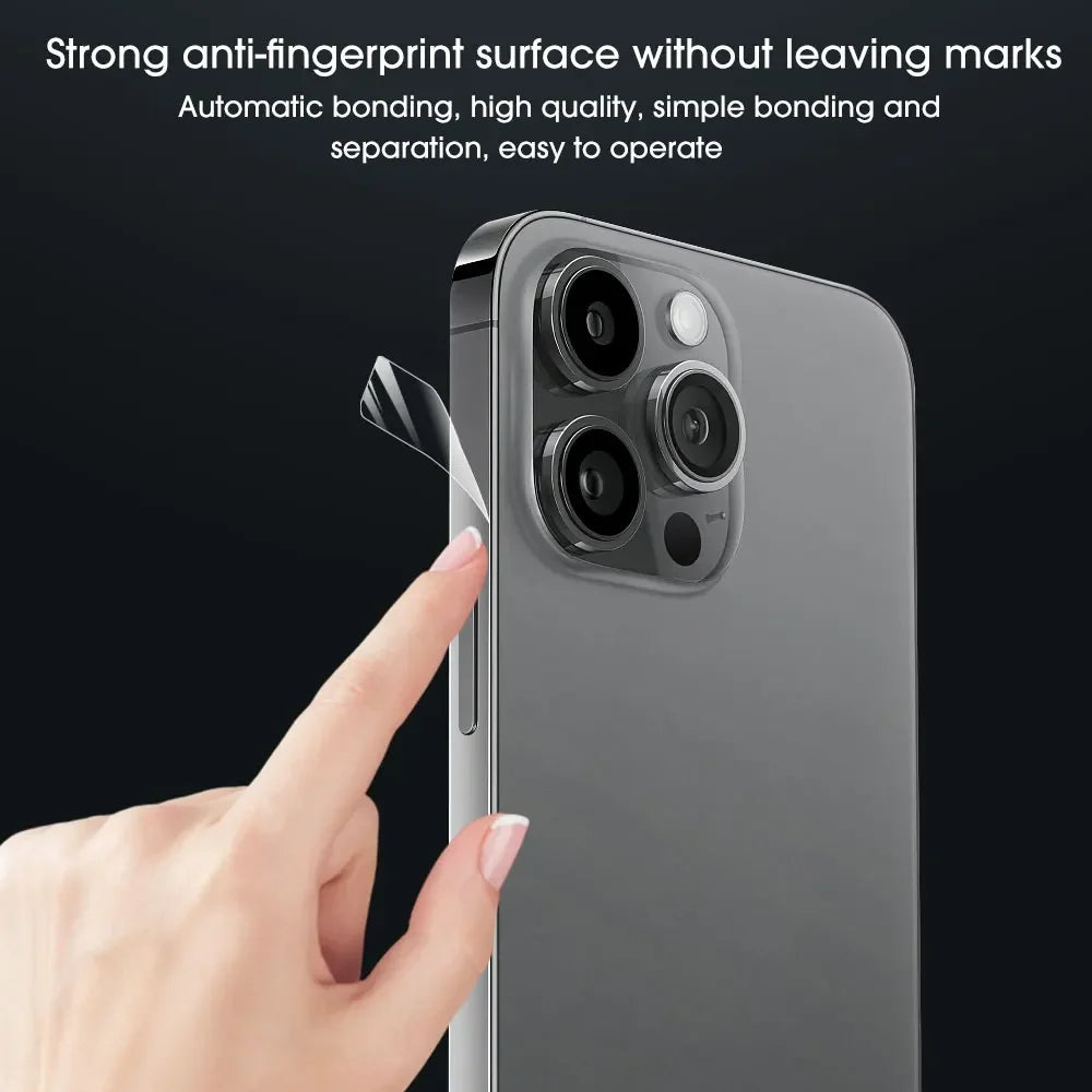 Side Hydrogel Film For iPhone 15 Pro Max 15Plus 14 Plus 13 12 11 Pro Max XS X R Frame Protective Border Frame Screen Protector