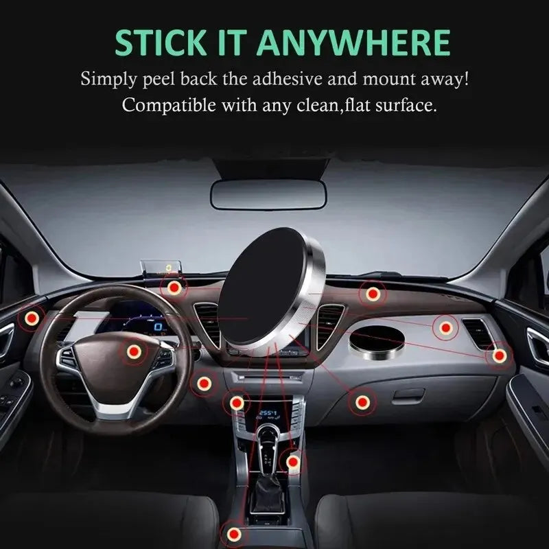 Magnetic Car Phone Holder Magnet Mount Bracket Stick on Car Dashboard Wall Mobile Cell Support in Car for iPhone Samsung Xiaomi