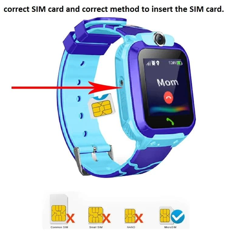 Children's Smart Watch Kids Waterproof SOS Antil-lost Phone Watch Voice Chat 2G SIM Card For Boy Girl Smartwatch Gift