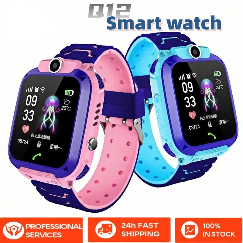 Children's Smart Watch Kids Waterproof SOS Antil-lost Phone Watch Voice Chat 2G SIM Card For Boy Girl Smartwatch Gift