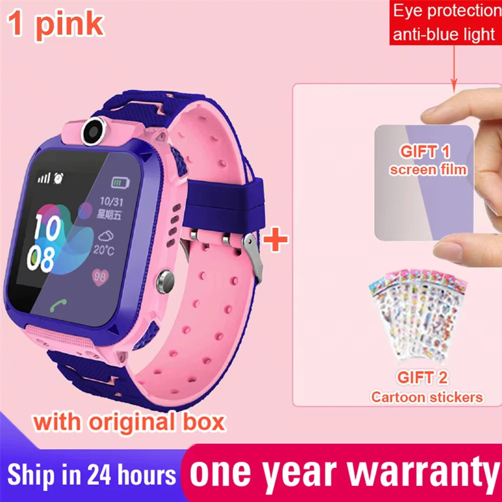 Children's Smart Watch Kids Waterproof SOS Antil-lost Phone Watch Voice Chat 2G SIM Card For Boy Girl Smartwatch Gift