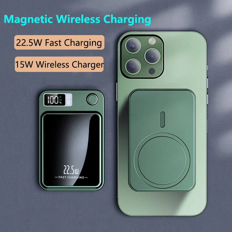 Xiaomi 2024 New 100000mAh Wireless Power Bank Magnetic Qi Portable Powerbank Type C Mini Fast Charger For iPhone Samsung