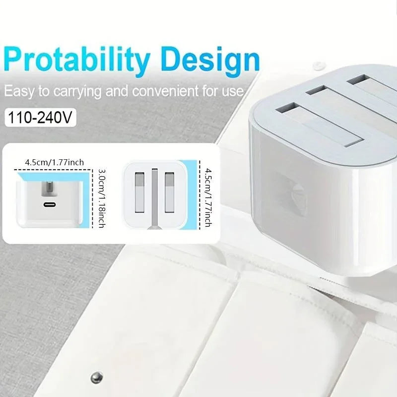 UK USB C Charger For iPhone 15 14 13 Pro QC3.0 Quick Charge PD 25W Type C Fast Charging Travel Wall Charger Power Adapter