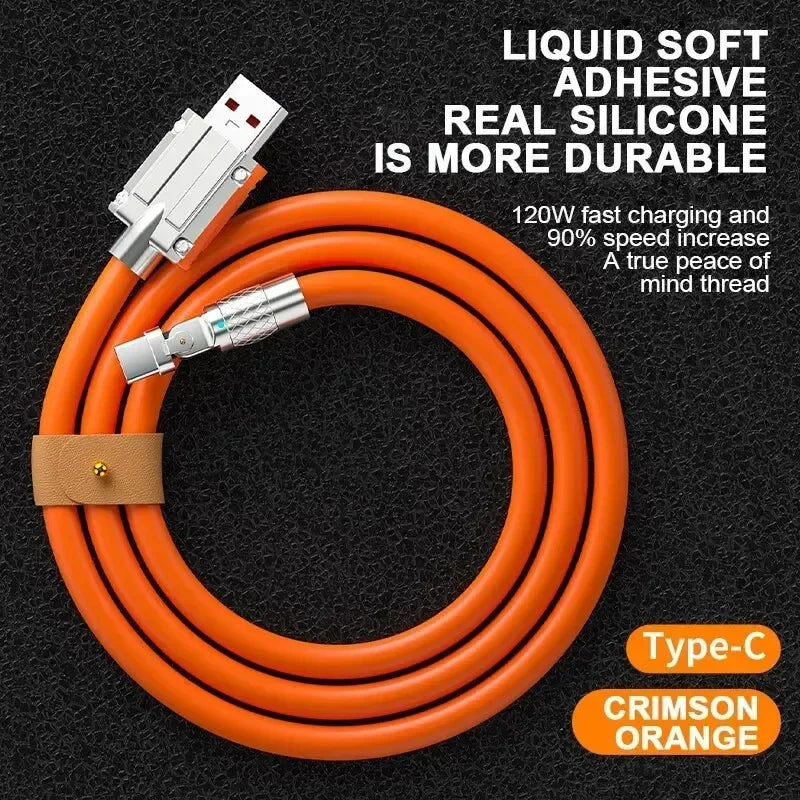 Fast Charge USB Type C Cable 180 Degree Rotation Elbow Cable for Xiaomi13 Redmi 12 Honor Phone Data Cable