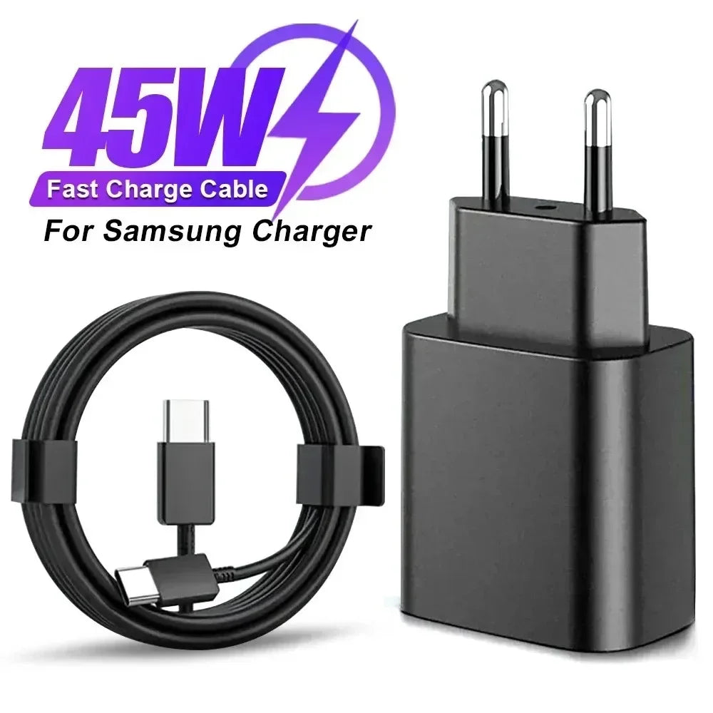 Super Fast Quick Charging 45W UK EU AC USB C PD Wall Charger Power Adapters For Samsung S23 S24 Utral Htc LG Andriod phone