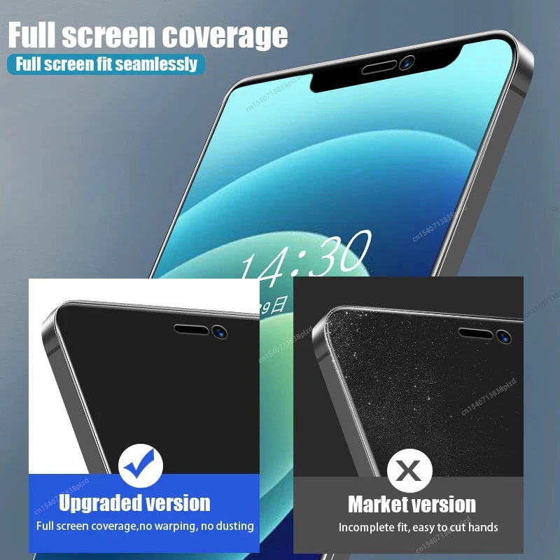 8Pcs Full Cover For iPhone 16 15 14 Pro Max Screen Protector